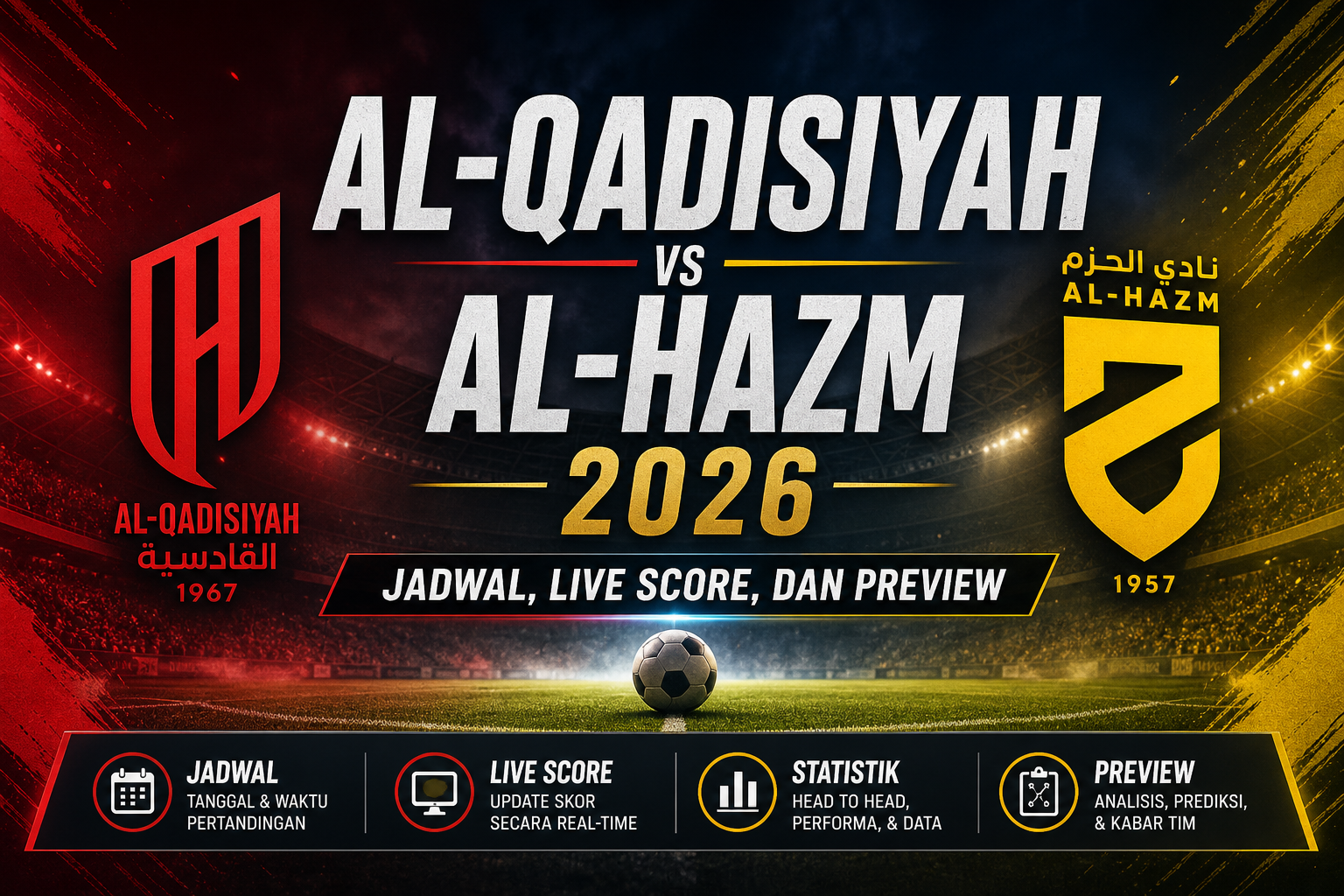 al-qadisiyah - Al-Qadisiyah vs Al-Hazm 2026: Jadwal, Live Score, dan Preview