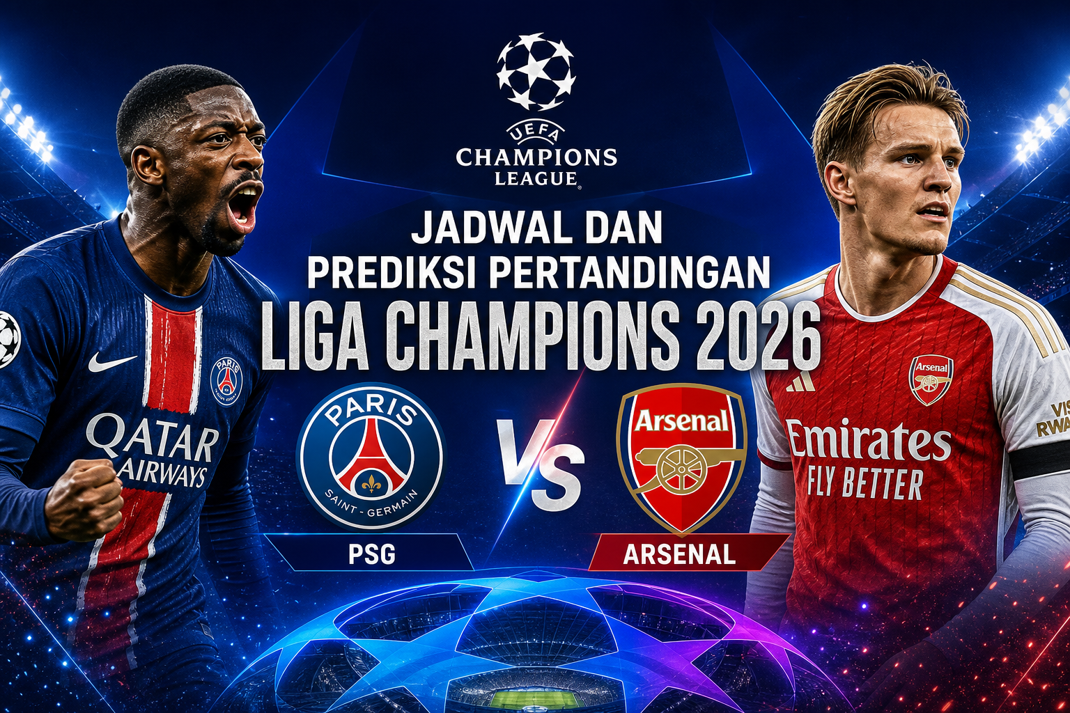 champions - Jadwal dan Prediksi Pertandingan Liga Champions 2026: PSG vs Arsenal