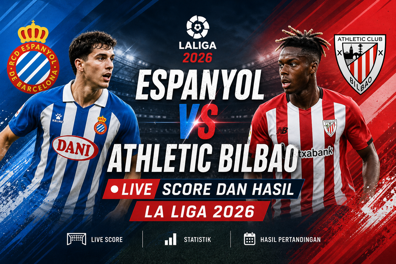 espanyol - Espanyol vs Athletic Bilbao: Live Score dan Hasil La Liga 2026