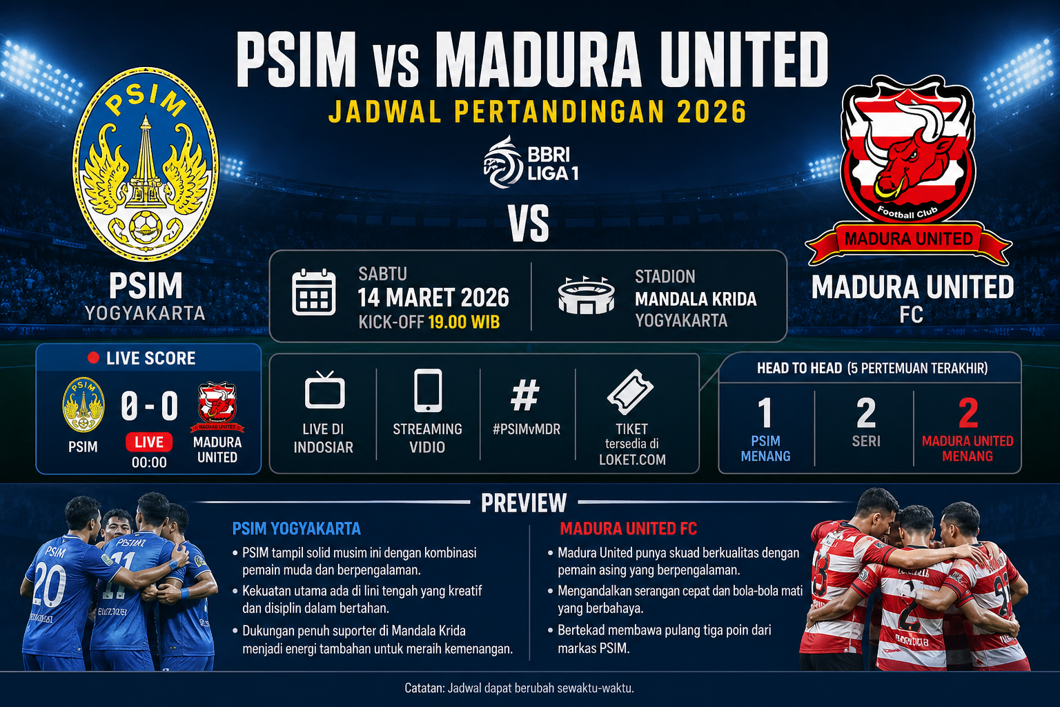 Jadwal Pertandingan - psim