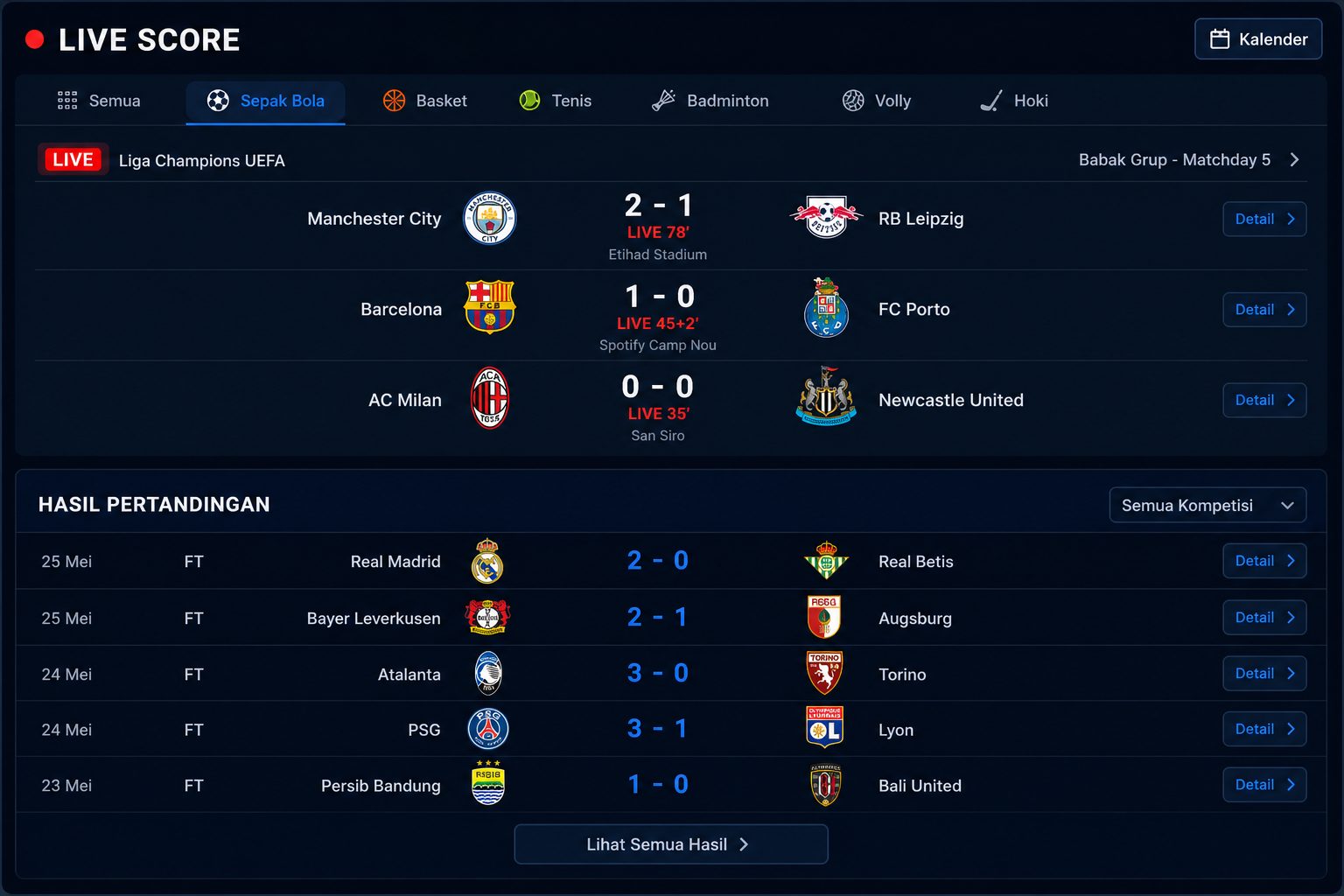 Live Score dan Hasil Pertandingan - coritiba