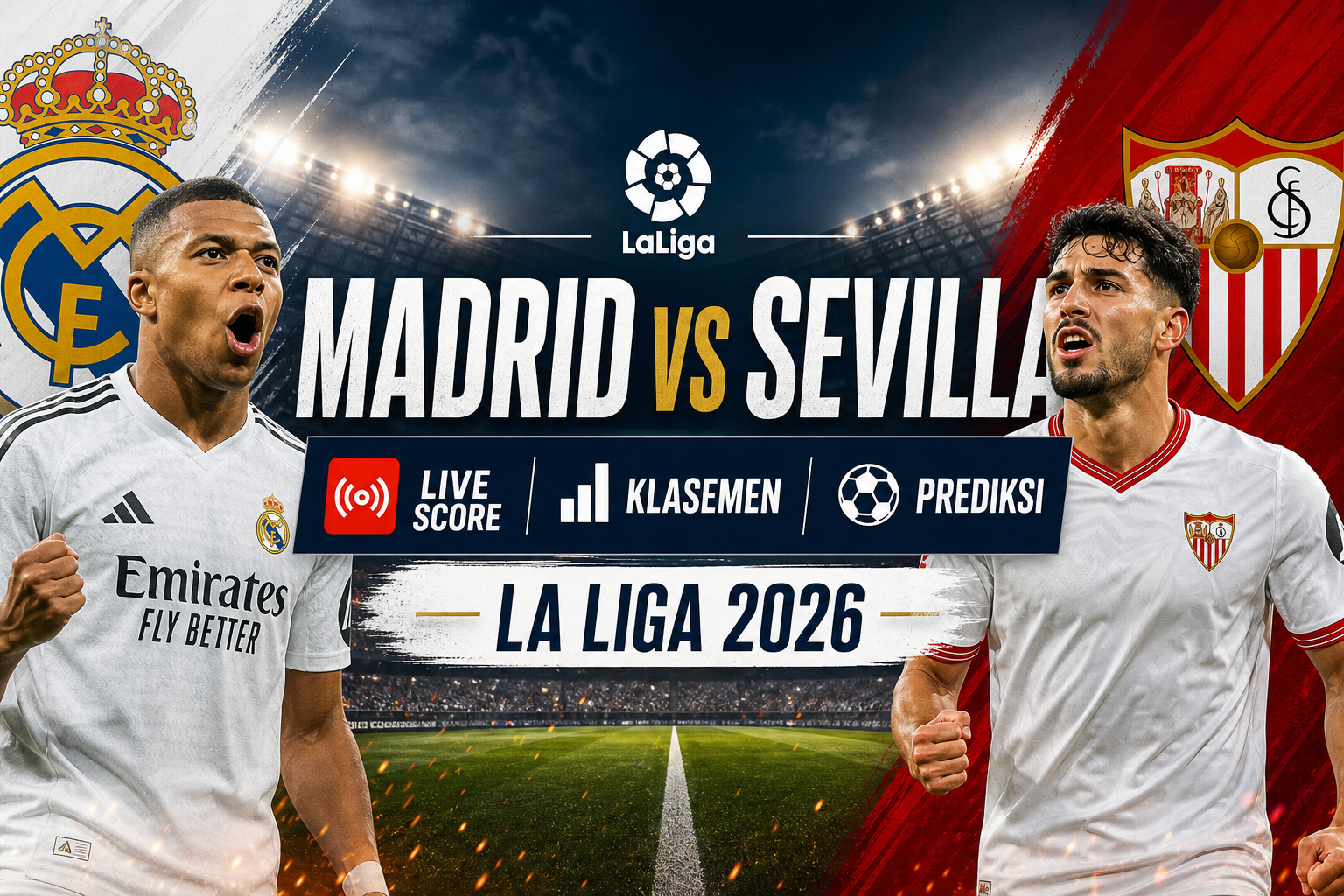 madrid - Madrid vs Sevilla: Live Score, Klasemen, dan Prediksi La Liga 2026