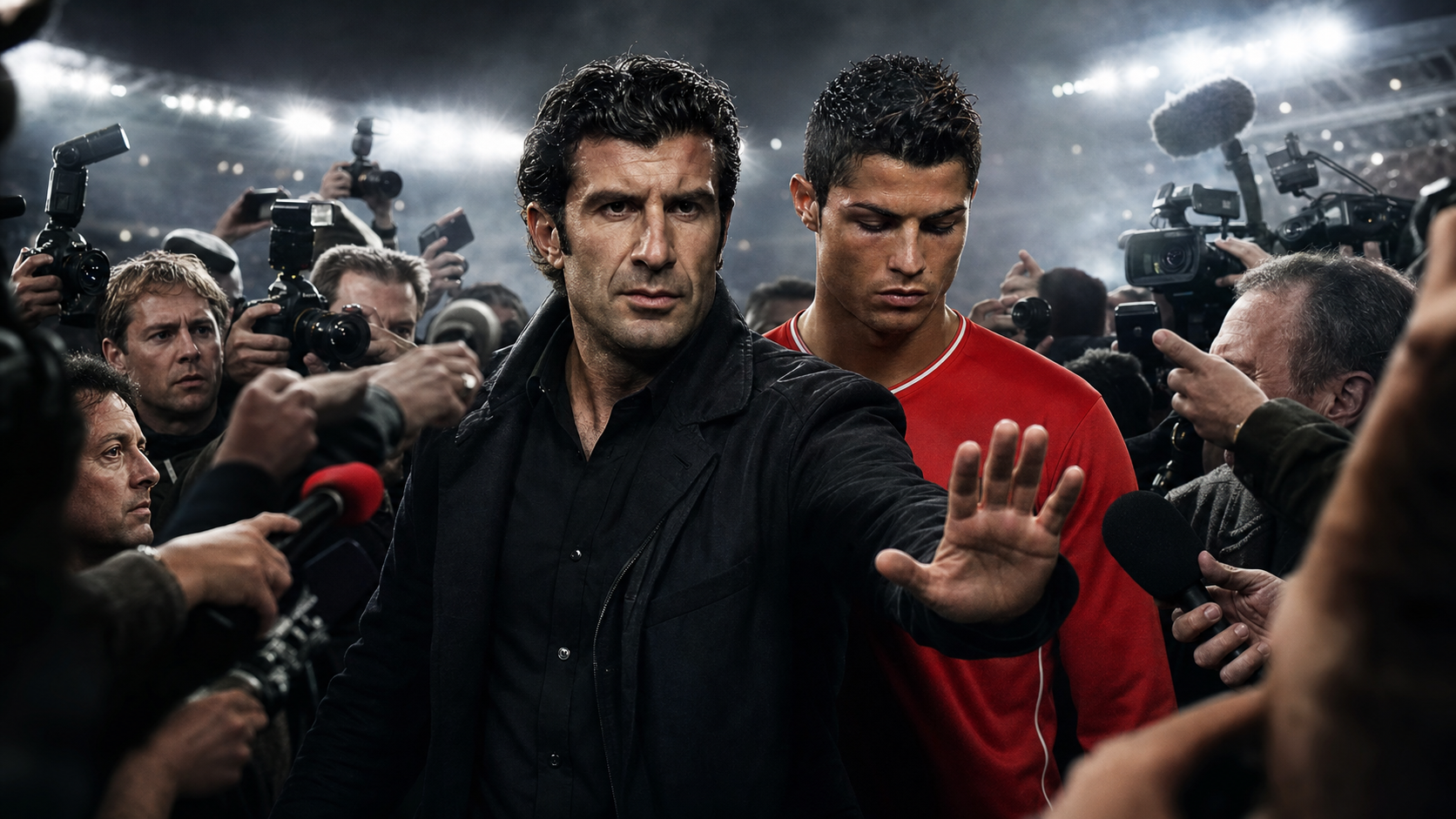 Figo Membela Ronaldo di Tengah Tekanan Besar - figo