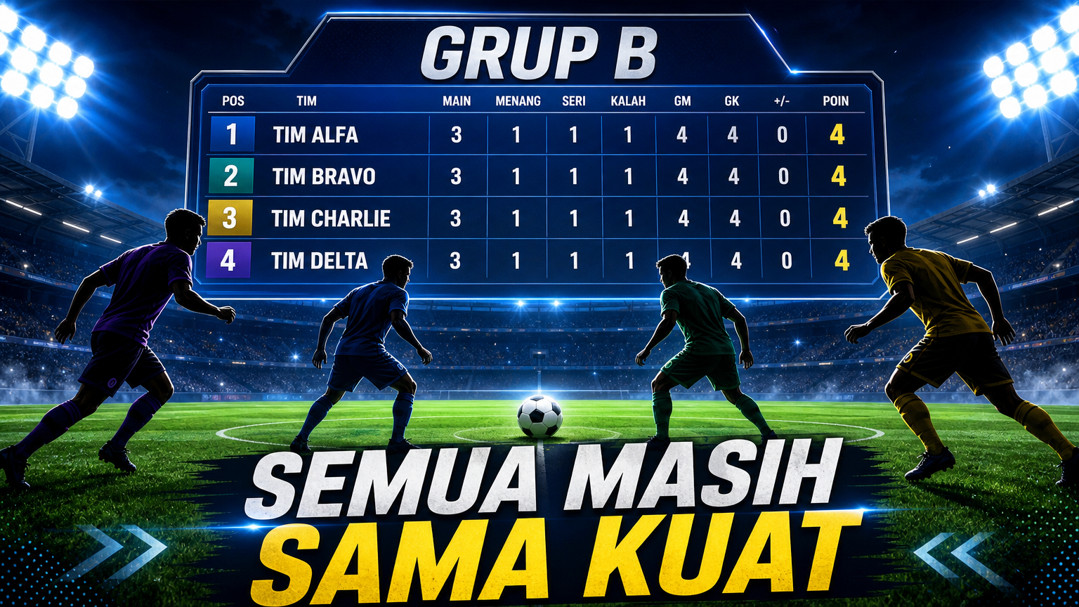 Gambaran Klasemen Grup B: Semua Masih Sama Kuat - piala