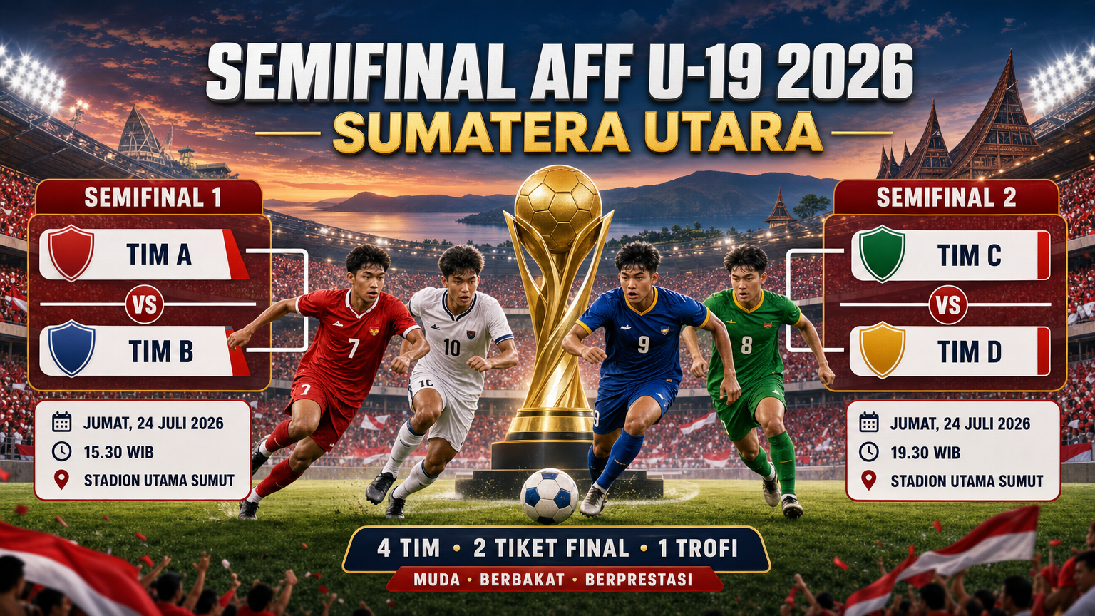 Gambaran Umum Semifinal Piala AFF U-19 2026 di Sumut - timnas