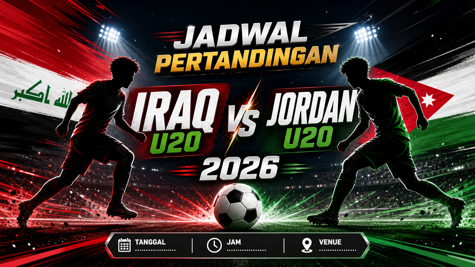 Jadwal Iraq U20 vs Jordan U20 2026 - iraq