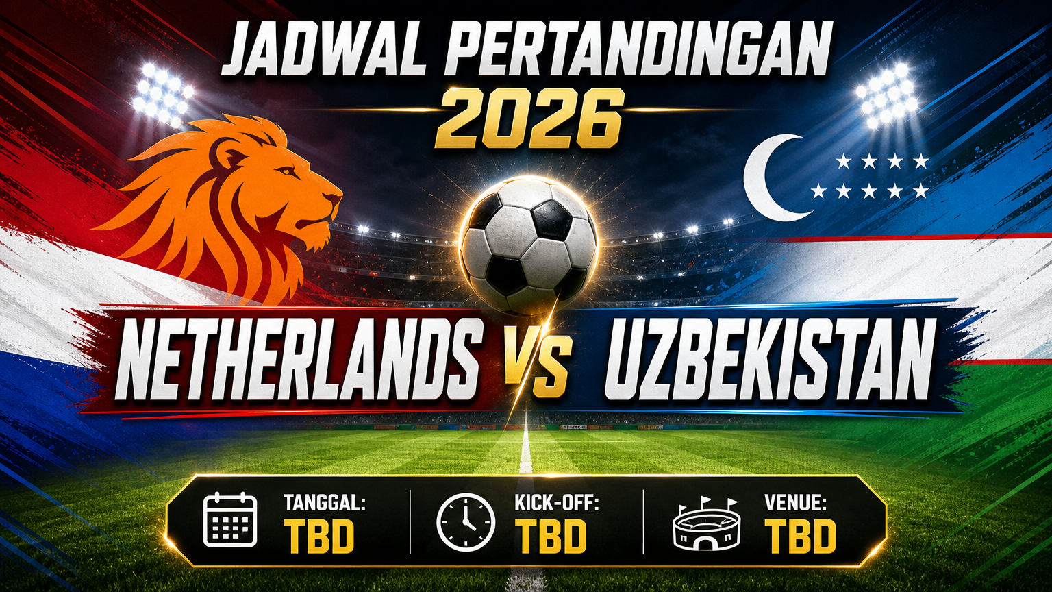 Jadwal Netherlands vs Uzbekistan 2026 - netherlands