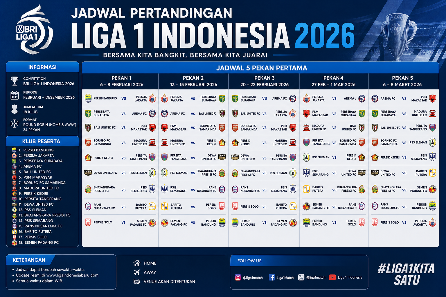 Jadwal Pertandingan Liga 1 Indonesia 2026 - liga