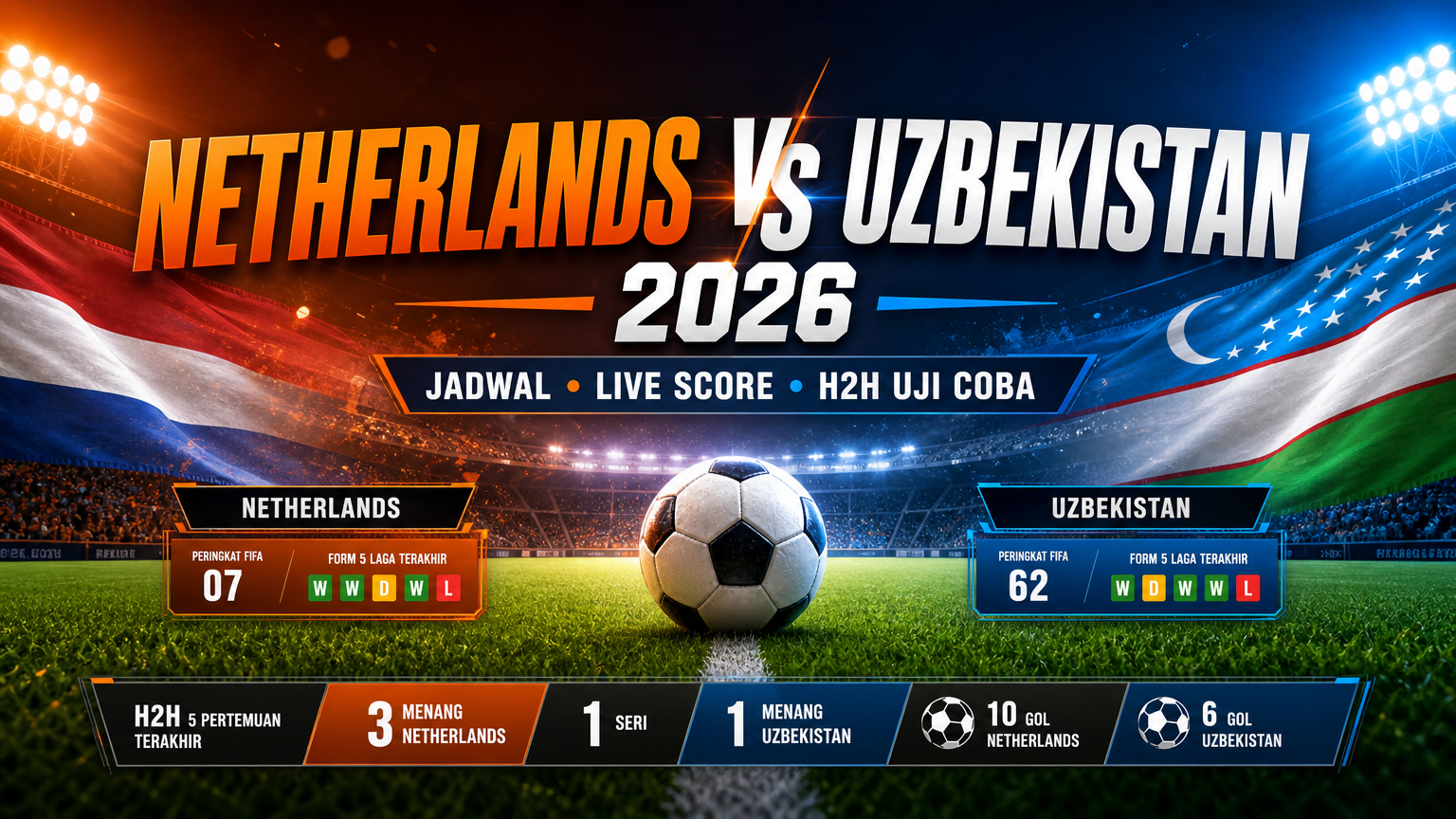 netherlands - Netherlands vs Uzbekistan 2026: Jadwal, Live Score dan H2H Uji Coba
