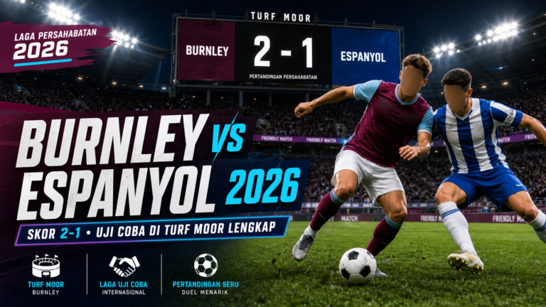 burnley - Burnley vs Espanyol 2026: Skor 2-1, Uji Coba di Turf Moor Lengkap