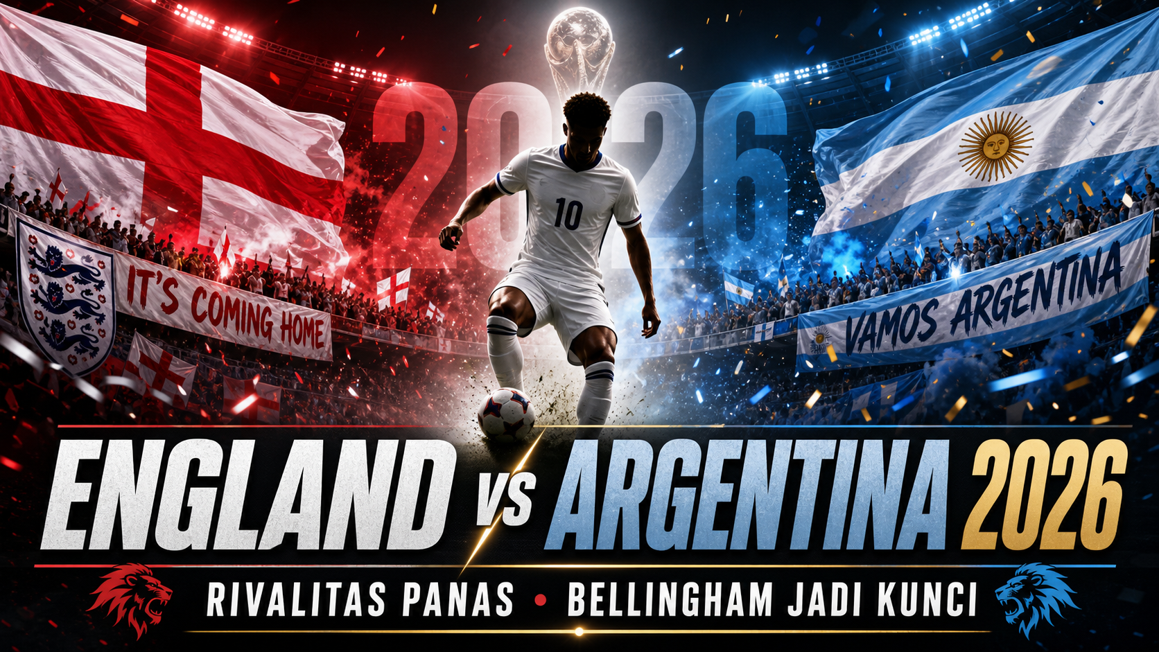 england - England vs Argentina 2026: Rivalitas Panas, Bellingham Jadi Kunci