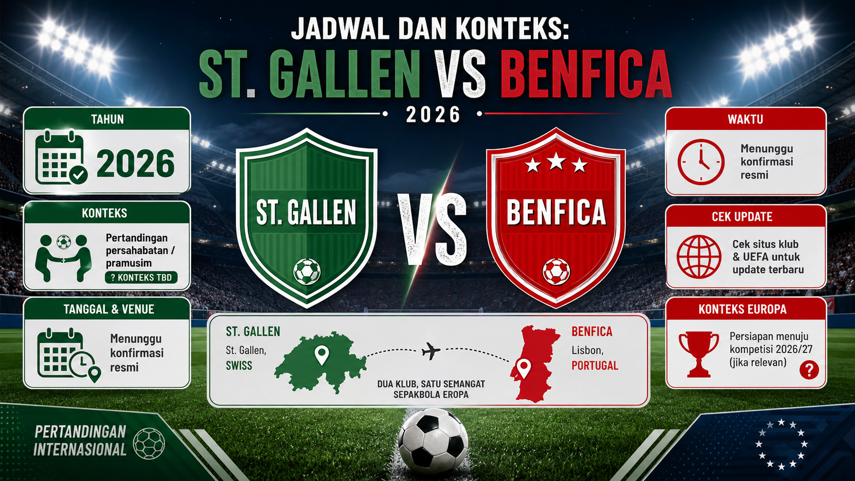 Jadwal dan Konteks St. Gallen vs Benfica 2026 - benfica
