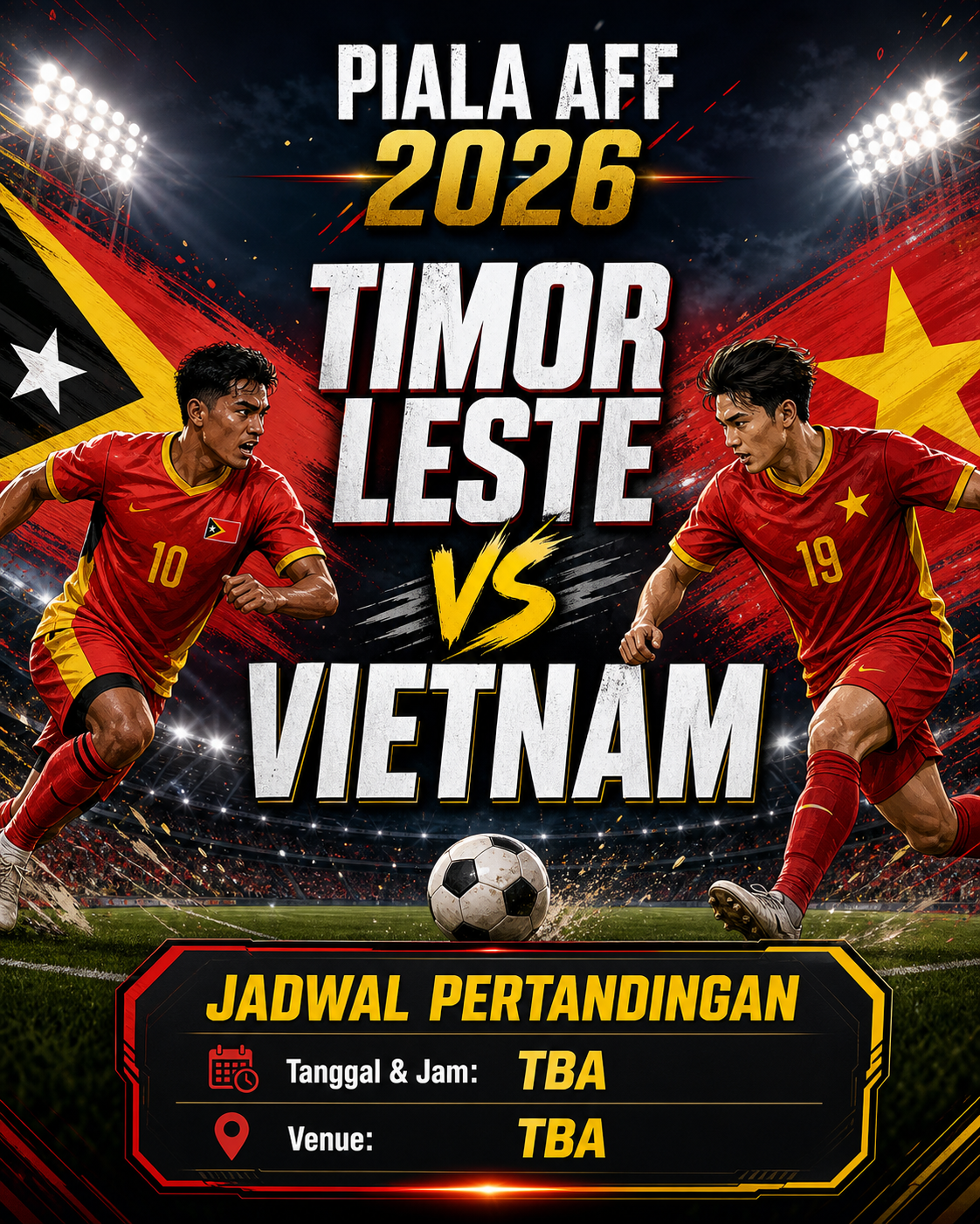 Jadwal Timor Leste vs Vietnam 2026 di Piala AFF - vietnam
