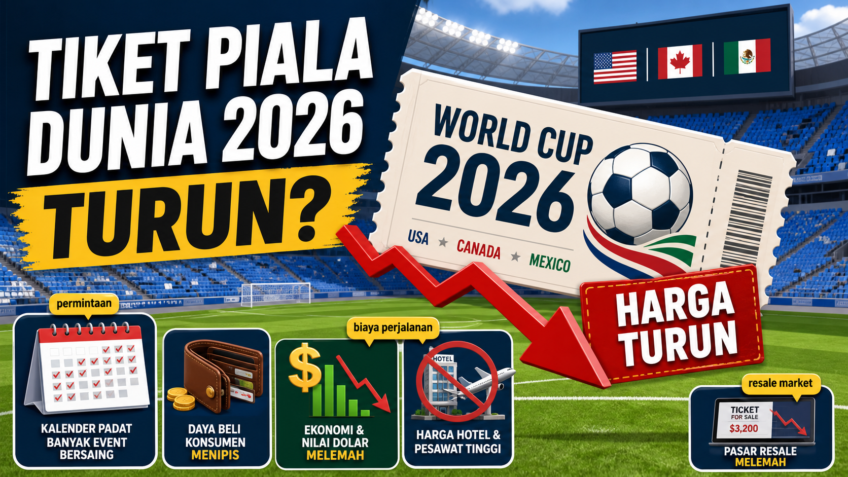 Kenapa Harga Tiket Piala Dunia 2026 Bisa Turun Tajam? - tiket