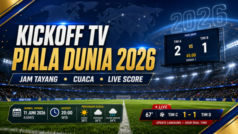 kickoff - Kickoff TV Piala Dunia 2026: Jam Tayang, Cuaca, dan Live Score