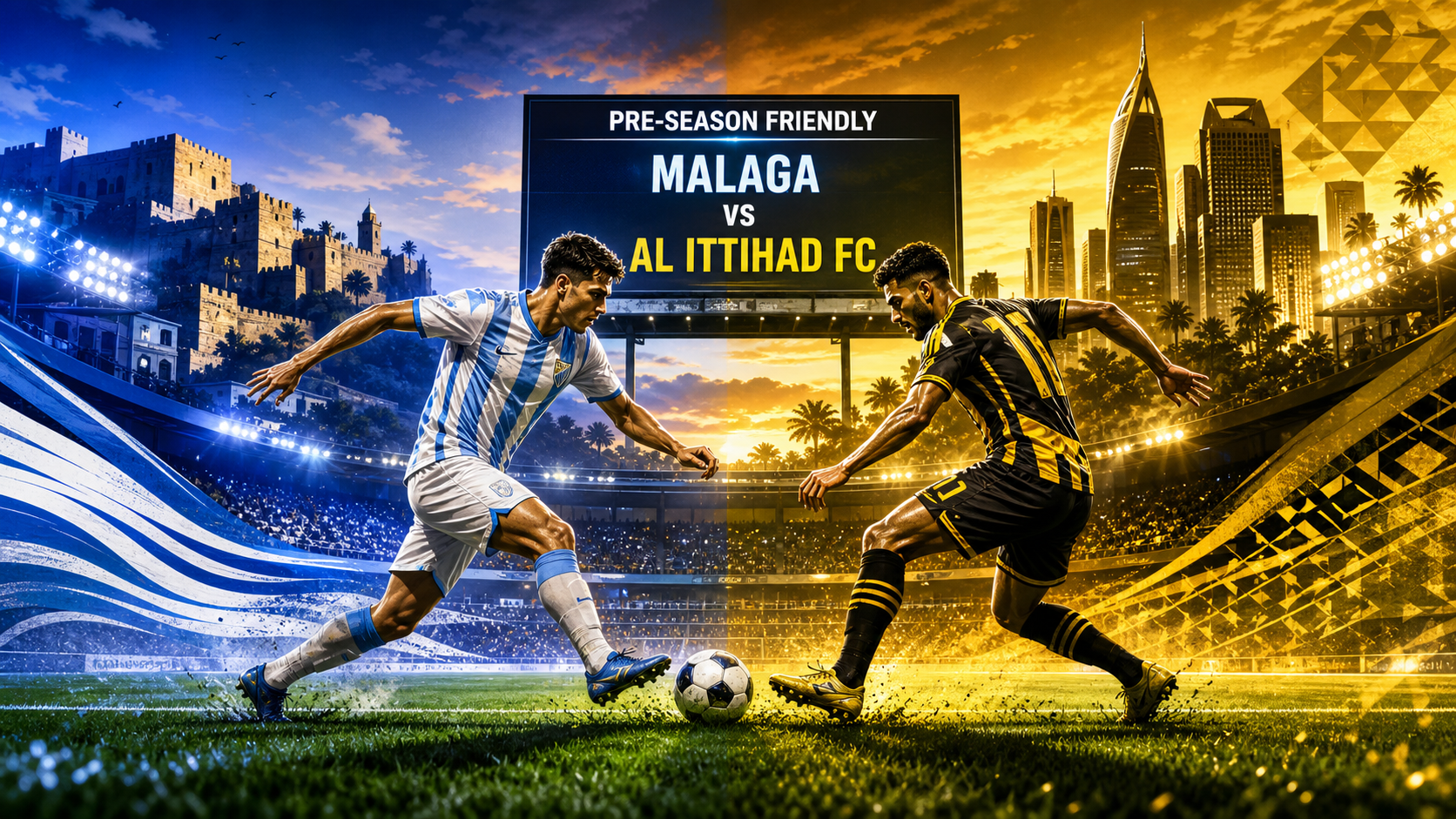 Konteks Laga Pramusim Malaga vs Al Ittihad FC - malaga
