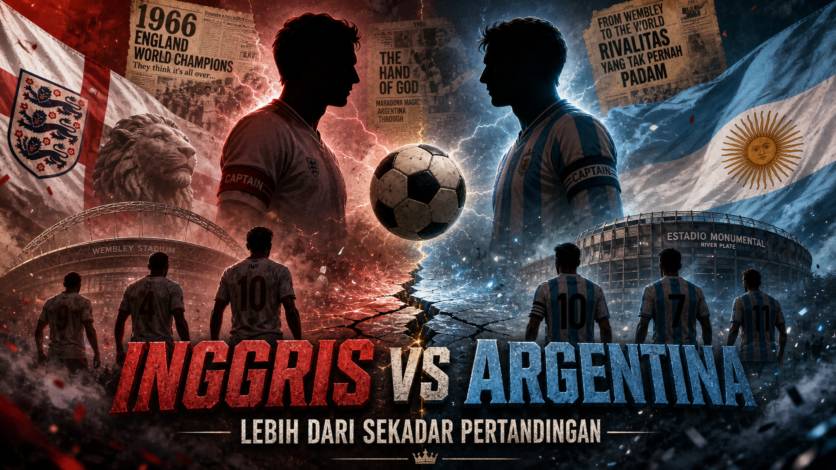 Rivalitas Inggris vs Argentina Selalu Lebih dari Sekadar Pertandingan - england