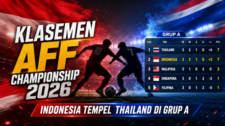 aff - Klasemen AFF Championship 2026: Indonesia Tempel Thailand di Grup A