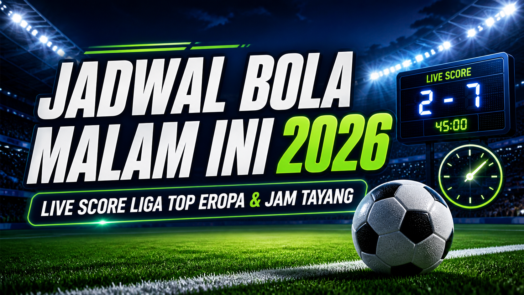 bola - Jadwal Bola Malam Ini 2026: Live Score Liga Top Eropa dan Jam Tayang