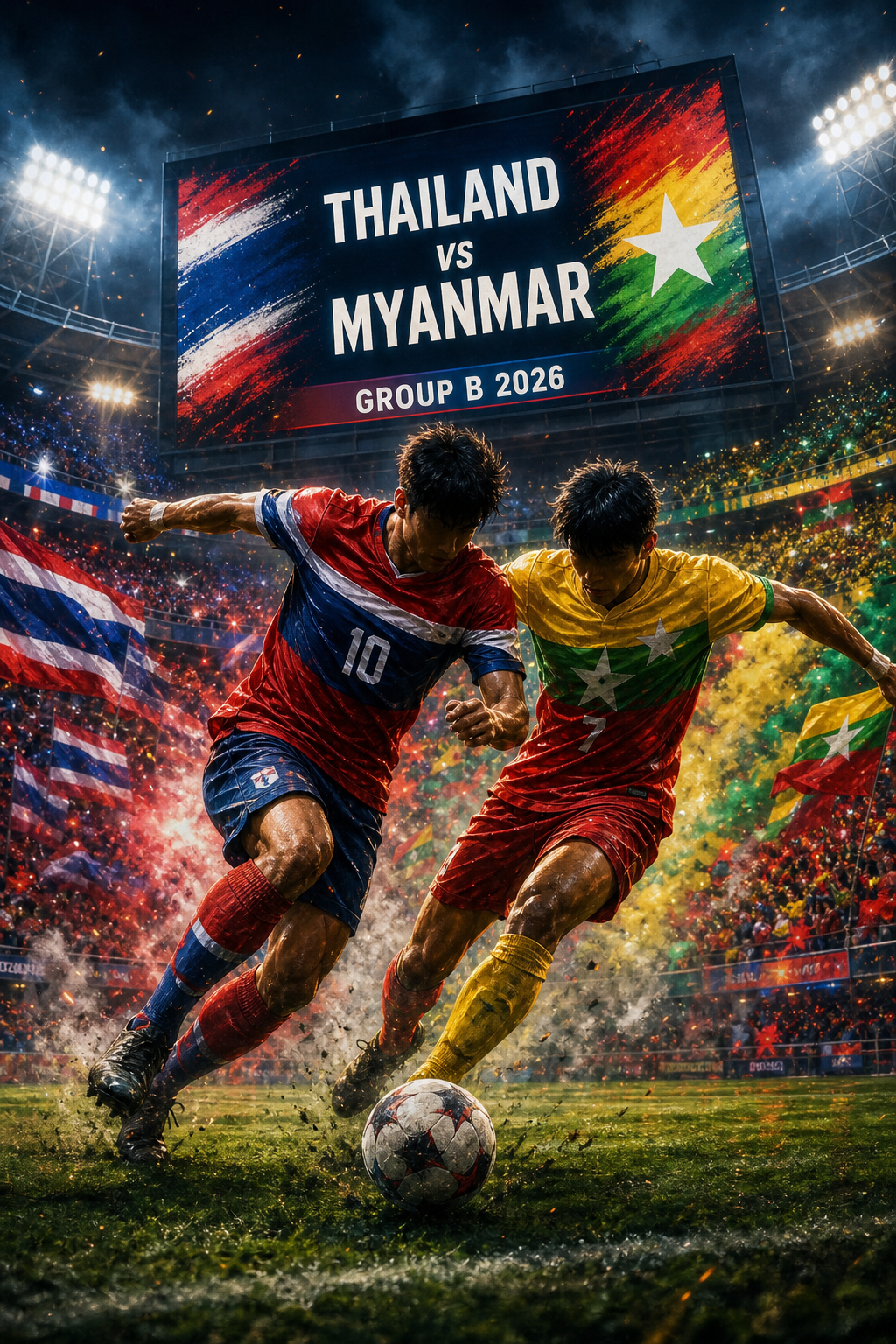 Gambaran Laga Thailand vs Myanmar 2026 di Grup B - thailand