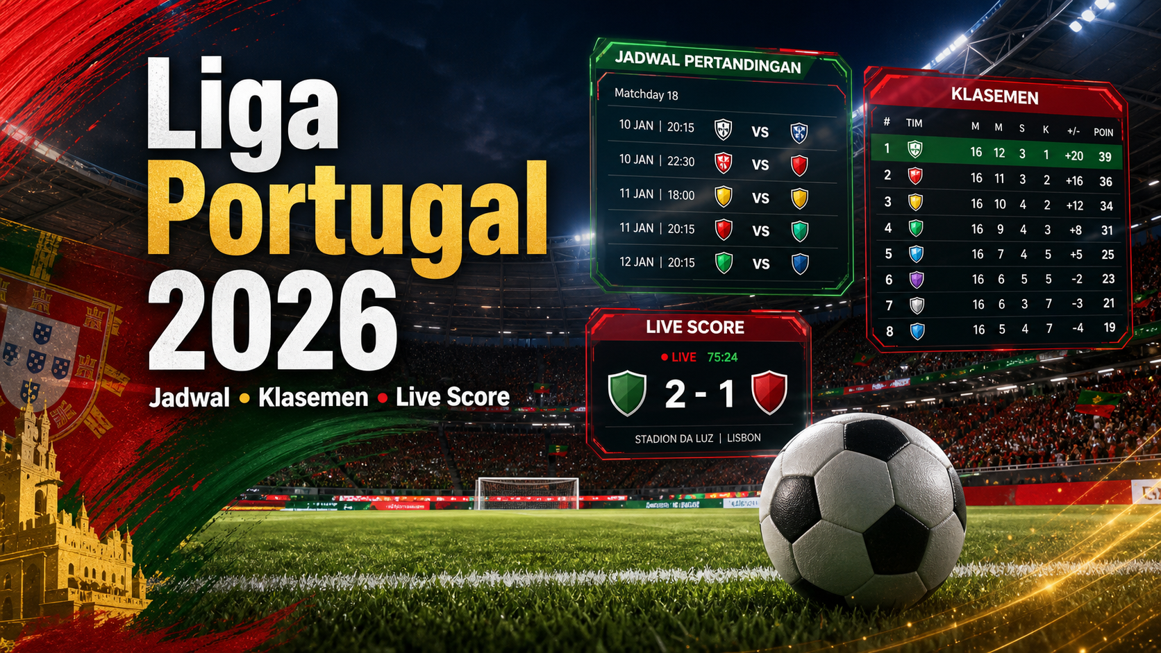 Gambaran Liga Portugal 2026 - portugal