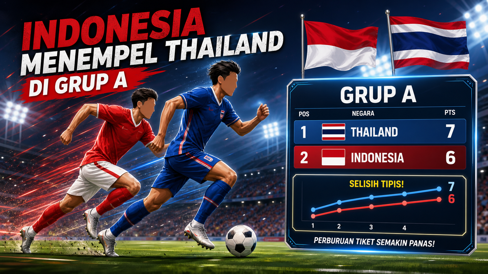Indonesia Menempel Thailand di Grup A - aff