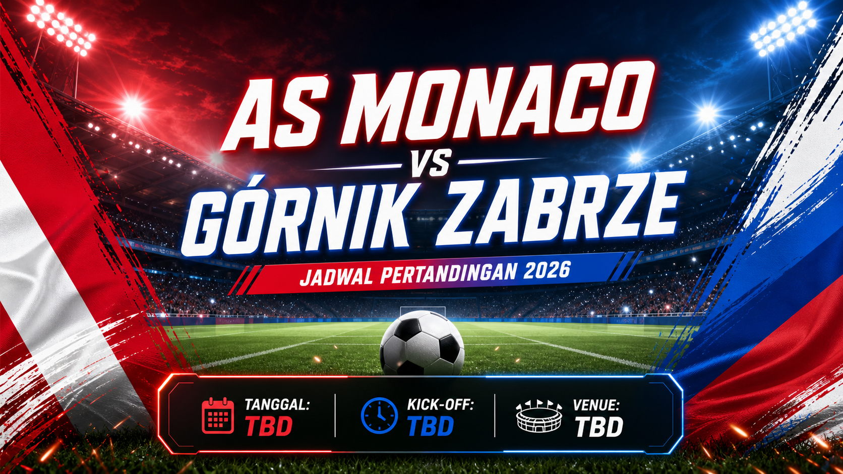 Jadwal AS Monaco vs Gornik Zabrze 2026 - monaco