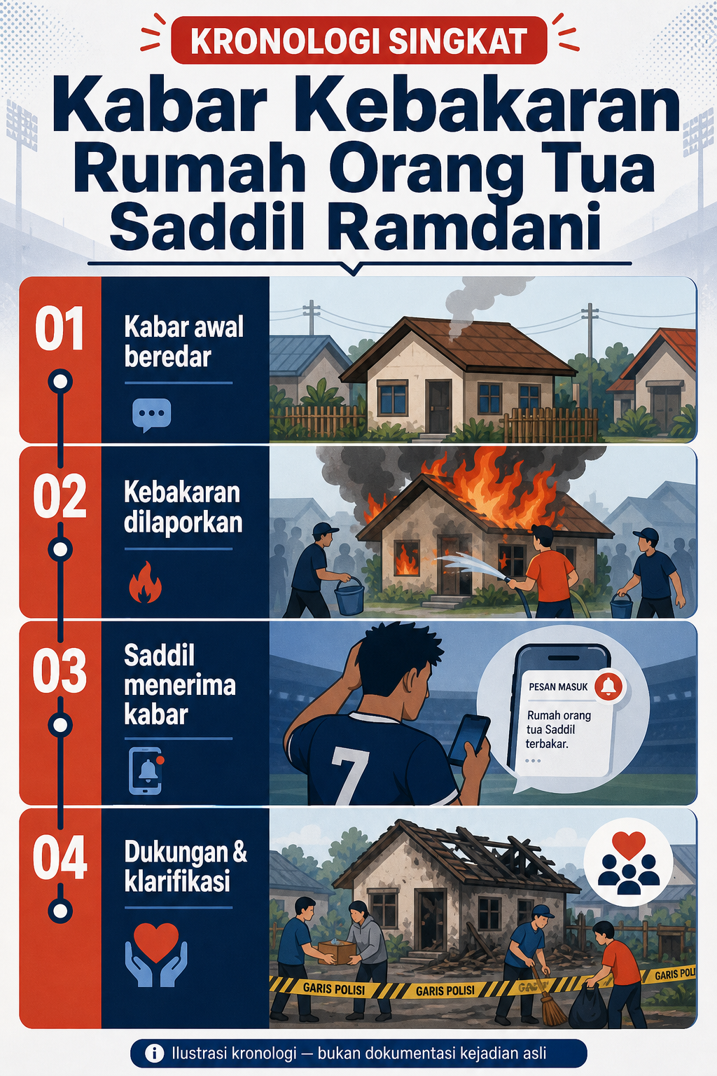 Kronologi Singkat Kabar Kebakaran Rumah Orang Tua Saddil Ramdani - saddil