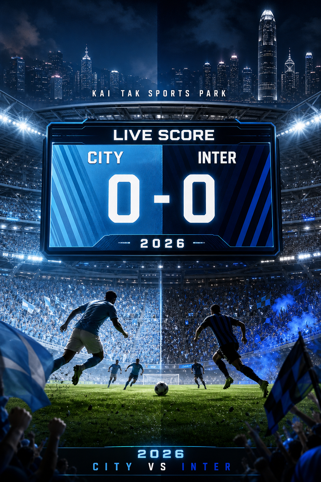 Live Score City vs Inter 2026 di Kai Tak - city