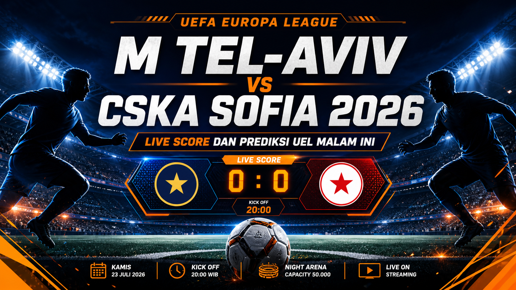 maccabi - M Tel-Aviv vs CSKA Sofia 2026: Live Score dan Prediksi UEL Malam Ini