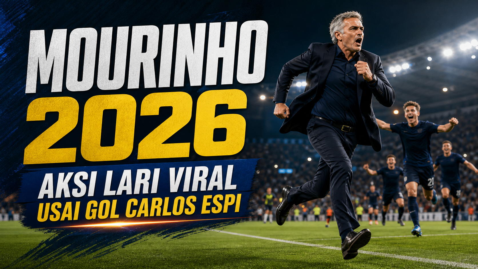 mourinho - Jose Mourinho 2026: Aksi Lari Heboh Viral Usai Gol Carlos Espi