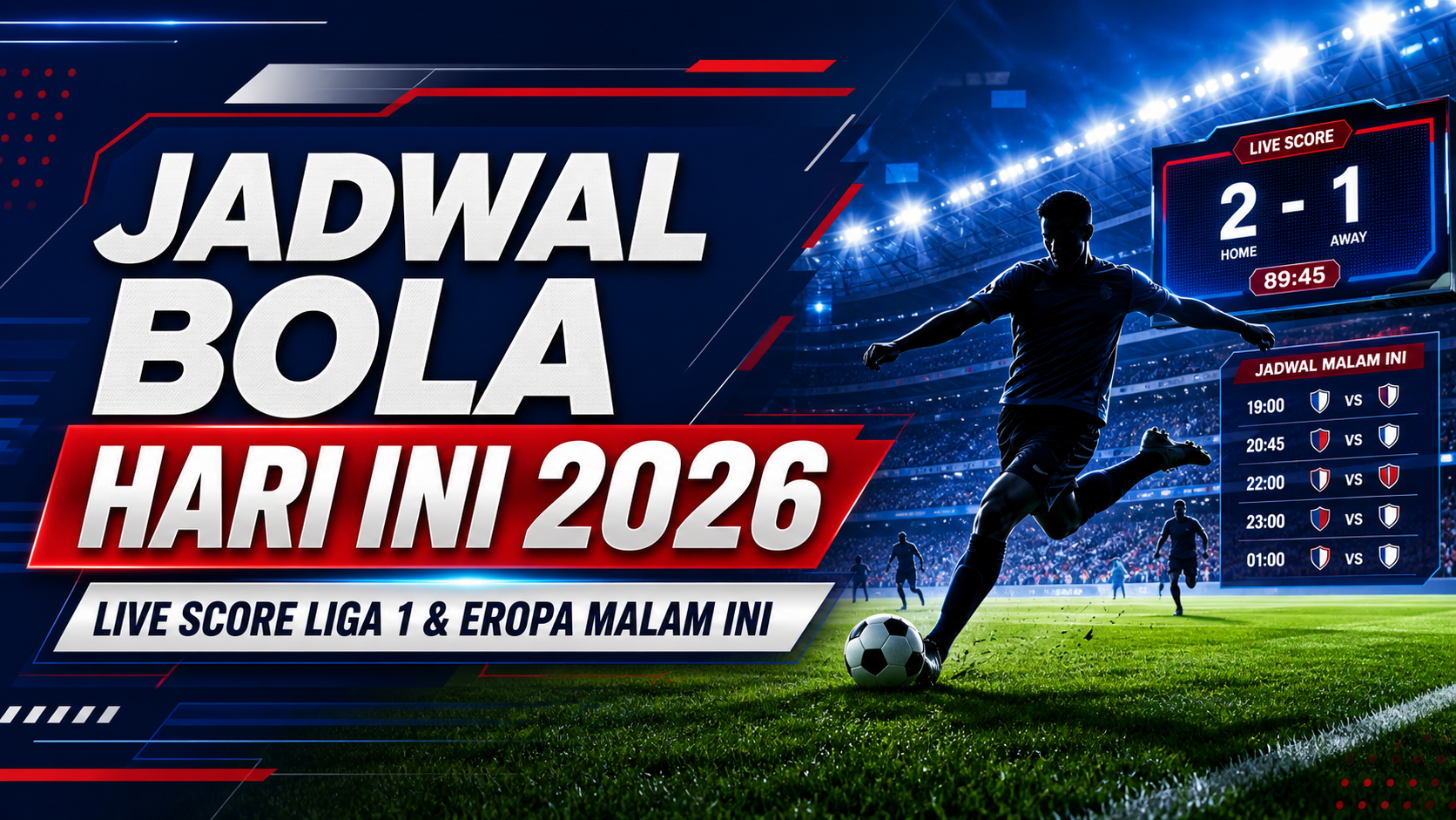 bola - Jadwal Bola Hari Ini 2026: Live Score Liga 1 dan Eropa Malam Ini