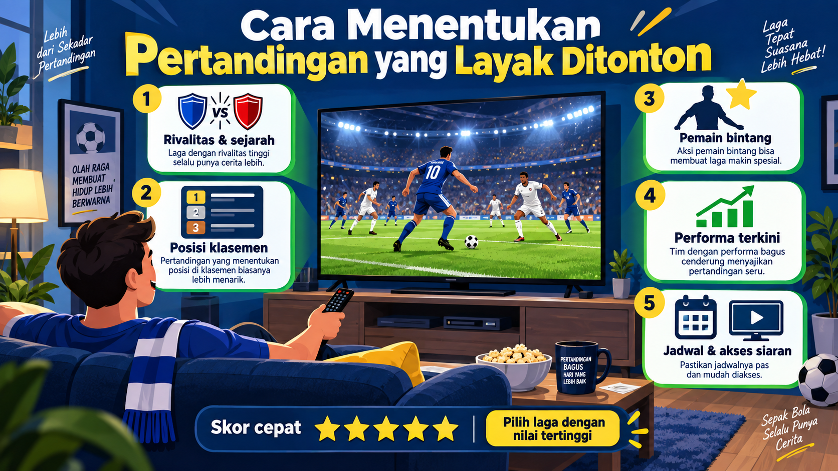 Cara Menentukan Pertandingan yang Layak Ditonton - bola