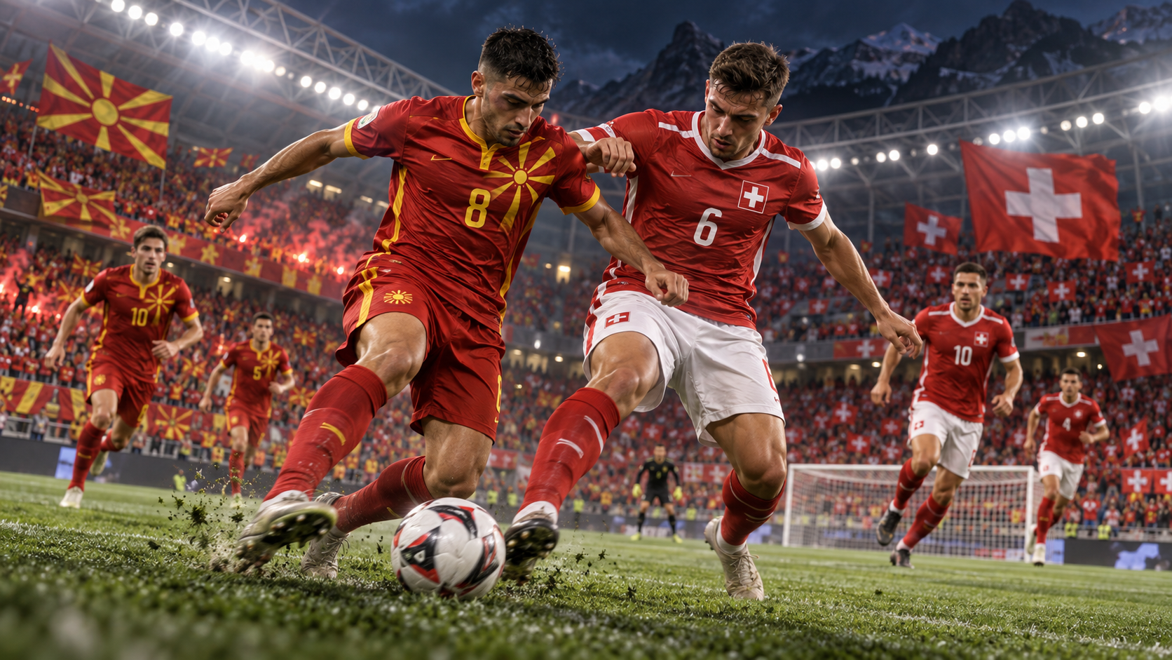 Gambaran Pertandingan Makedonia Utara vs Swiss - makedonia