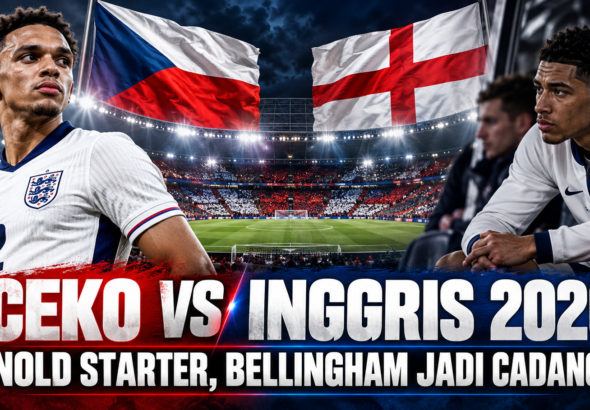 inggris - Ceko vs Inggris 2026: Arnold Starter, Bellingham Jadi Cadangan