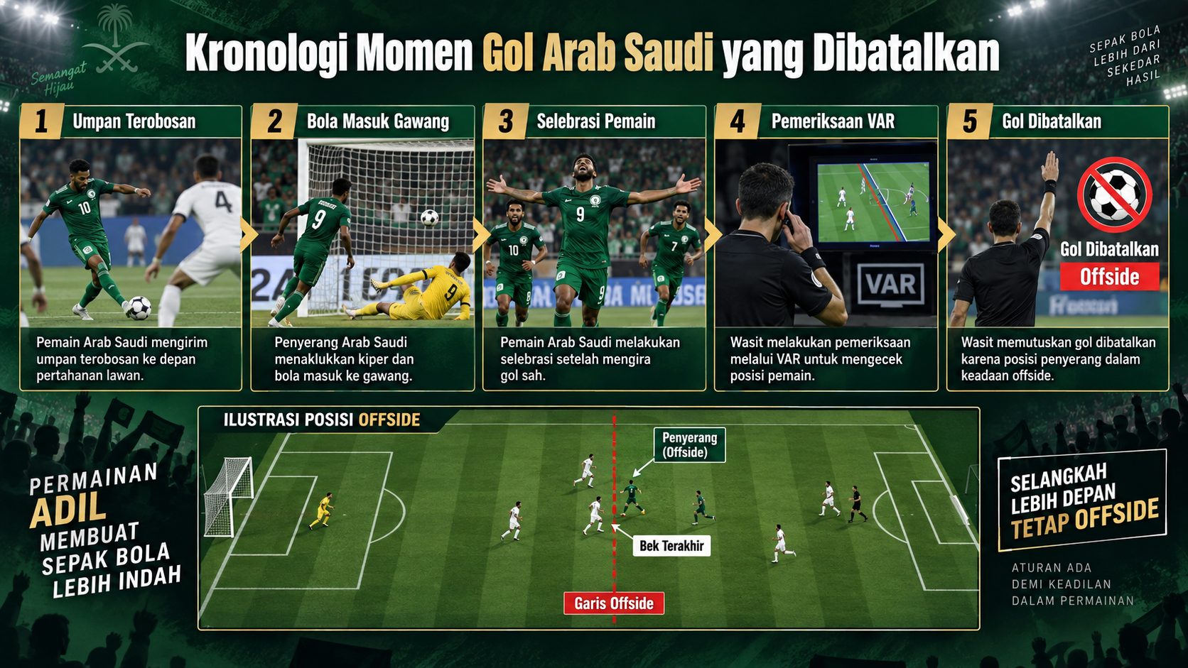 Kronologi Momen Gol Arab Saudi yang Dibatalkan - saudi