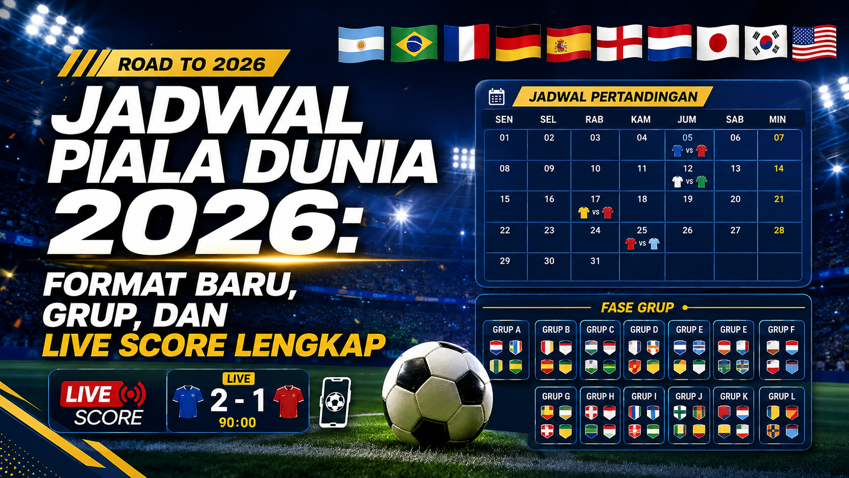 piala - Jadwal Piala Dunia 2026: Format Baru, Grup, dan Live Score Lengkap