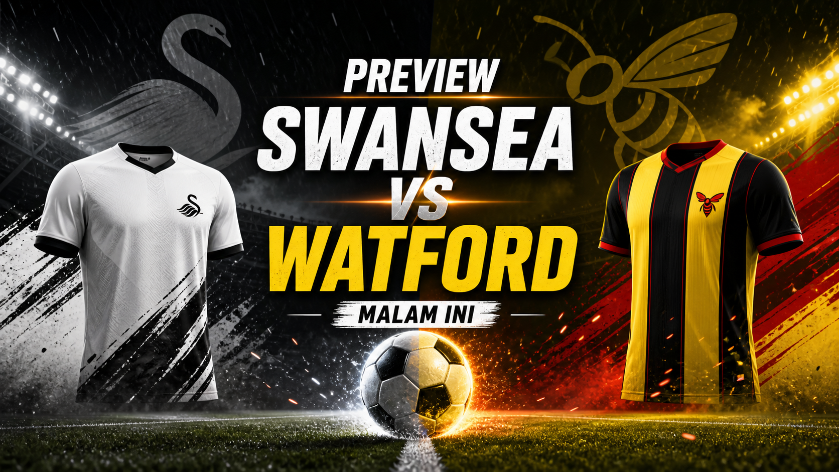 Preview Swansea vs Watford Malam Ini - championship