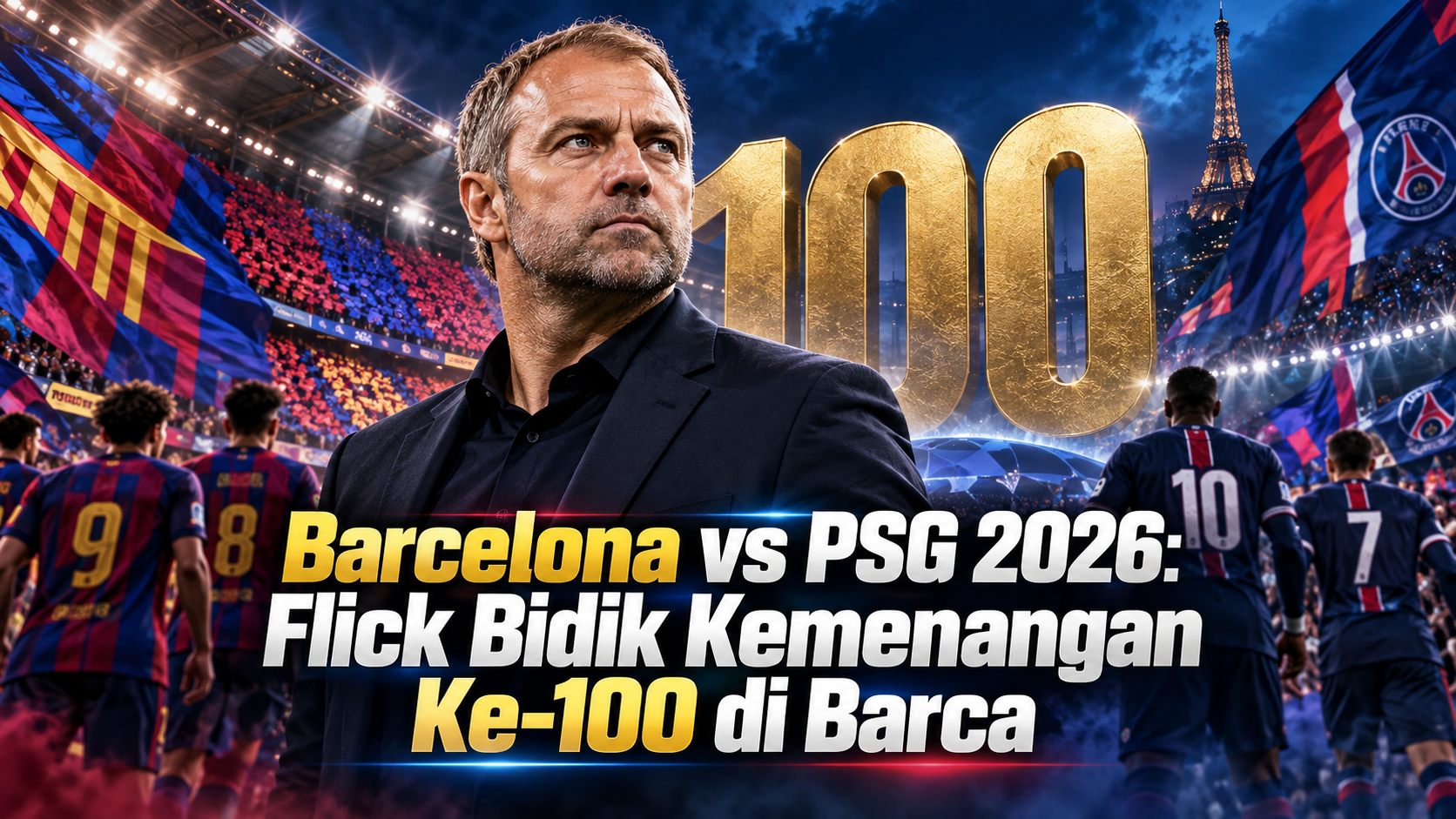 barcelona - Barcelona vs PSG 2026: Flick Bidik Kemenangan Ke-100 di Barca