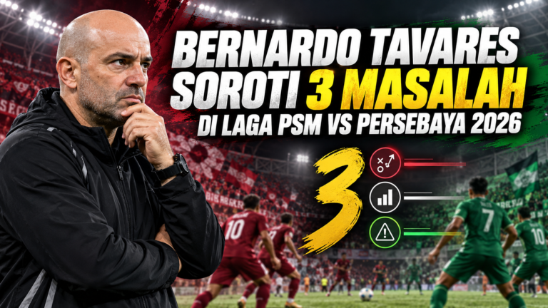 bernardo - Bernardo Tavares Soroti 3 Masalah di Laga PSM vs Persebaya 2026
