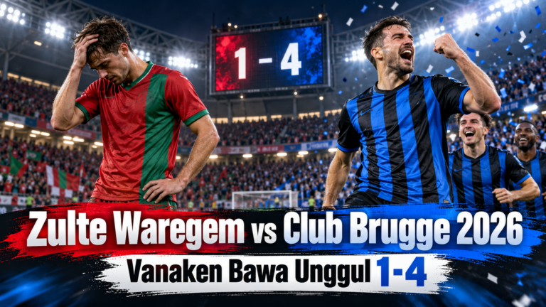 brugge - Zulte Waregem vs Club Brugge 2026: Vanaken Bawa Unggul 1-4