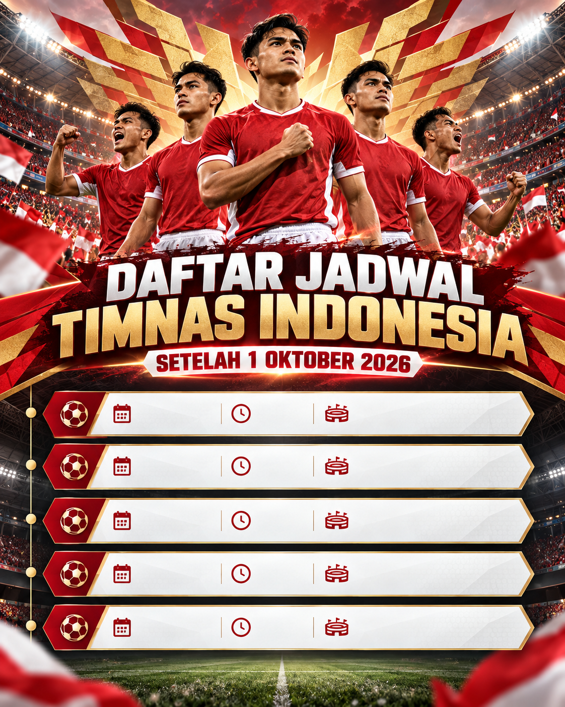 Daftar Jadwal Timnas Indonesia Setelah 1 Oktober 2026 - timnas