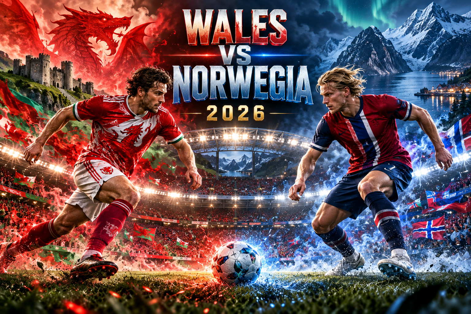 Gambaran Wales vs Norwegia 2026 - wales