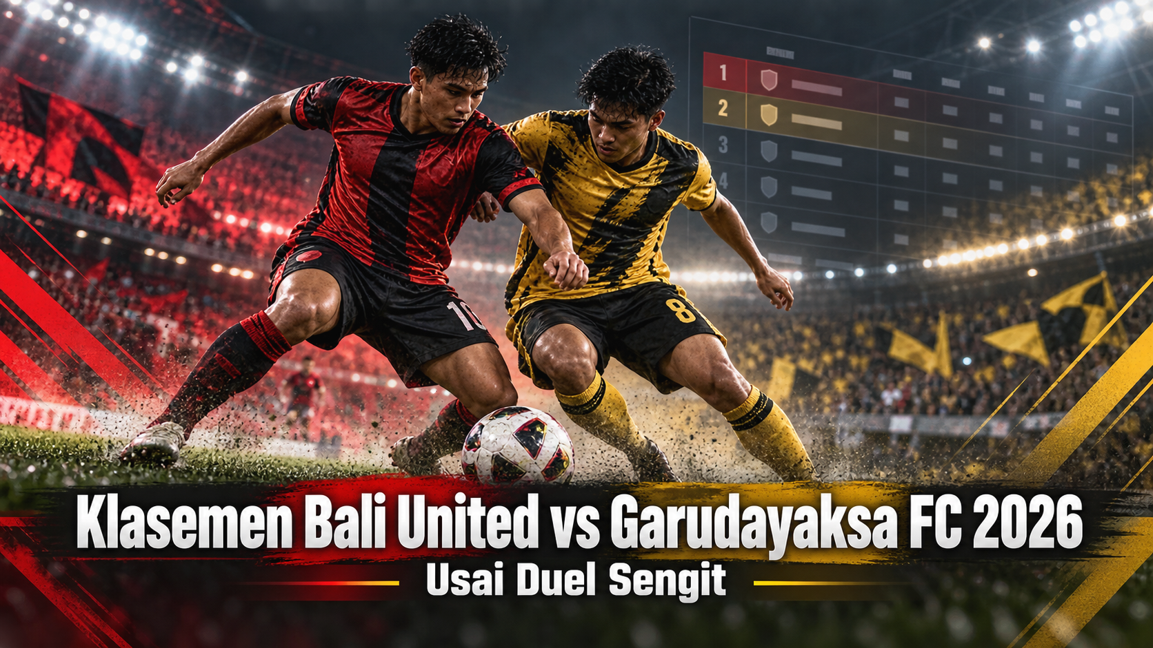 klasemen - Klasemen Bali United vs Garudayaksa FC 2026 Usai Duel Sengit