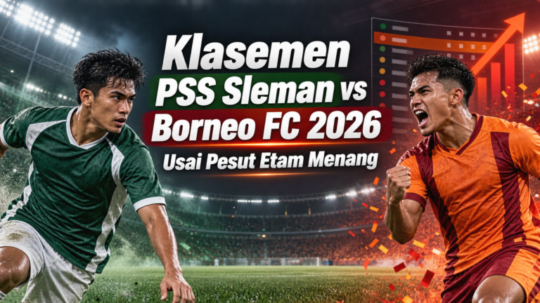 klasemen - Klasemen PSS Sleman vs Borneo FC 2026 Usai Pesut Etam Menang