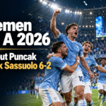 lazio - Klasemen Serie A 2026: Lazio Rebut Puncak usai Tekuk Sassuolo 6-2