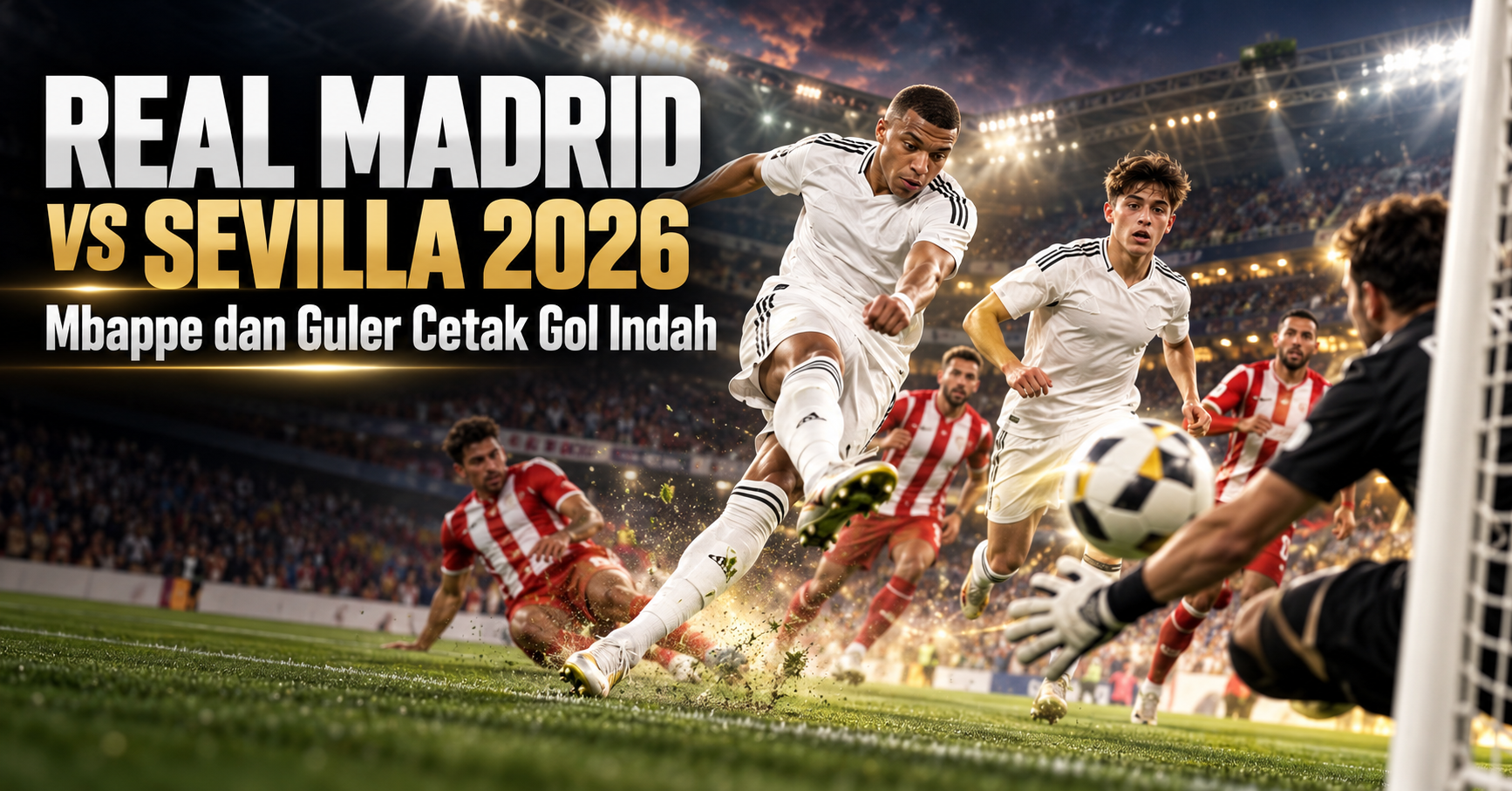 madrid - Real Madrid vs Sevilla 2026: Mbappe dan Guler Cetak Gol Indah
