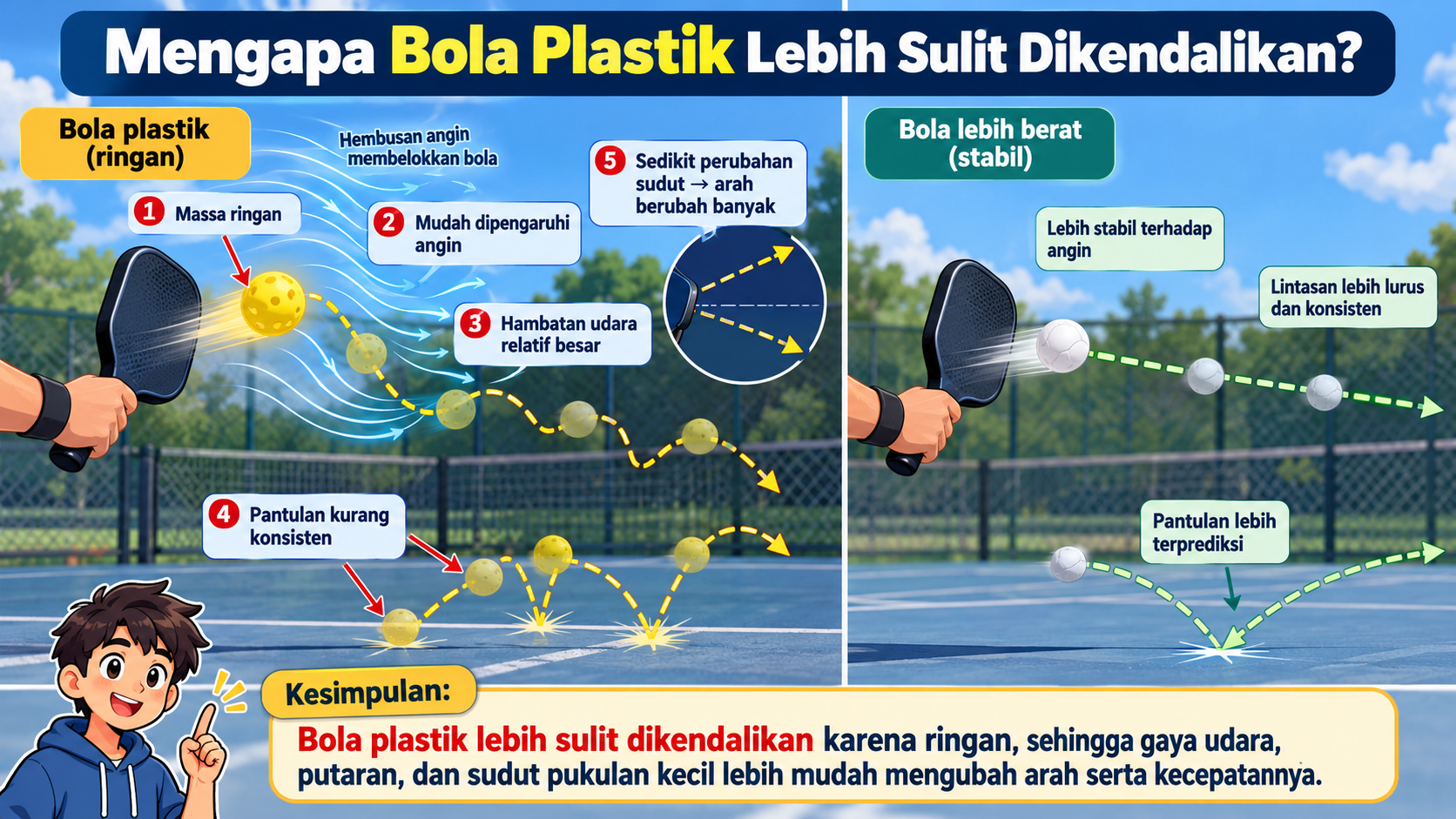 Mengapa Bola Plastik Lebih Sulit Dikendalikan? - bola
