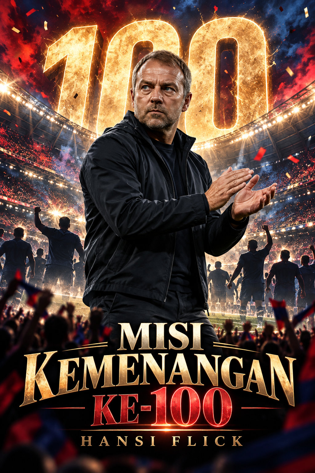 Misi Kemenangan Ke-100 Hansi Flick - barcelona