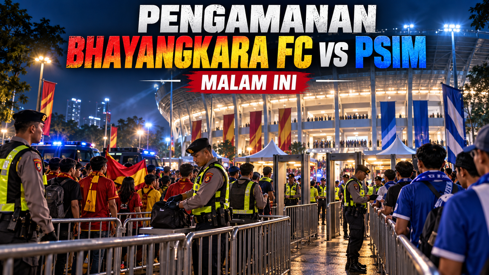 Pengamanan Bhayangkara FC vs PSIM Malam Ini - bhayangkara